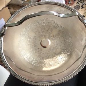 Antique bridal basket silver plated
